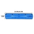 thumbnail image 3 of SLYNSHome Transparent Ruler Color Plastic Rulers 8 inch Ruler with Centimeters,Millimeter and Inches Office Supplies - Blue, 3 of 5