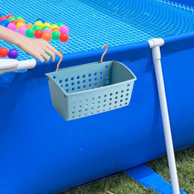 TIMIFIS Storage Basket Pool Side Storage Basket Set Pool Cup Above Ground Pool Accessories Pool Toy Basket Pool Storage Bins for Most Frame Pools Back to School Supplies