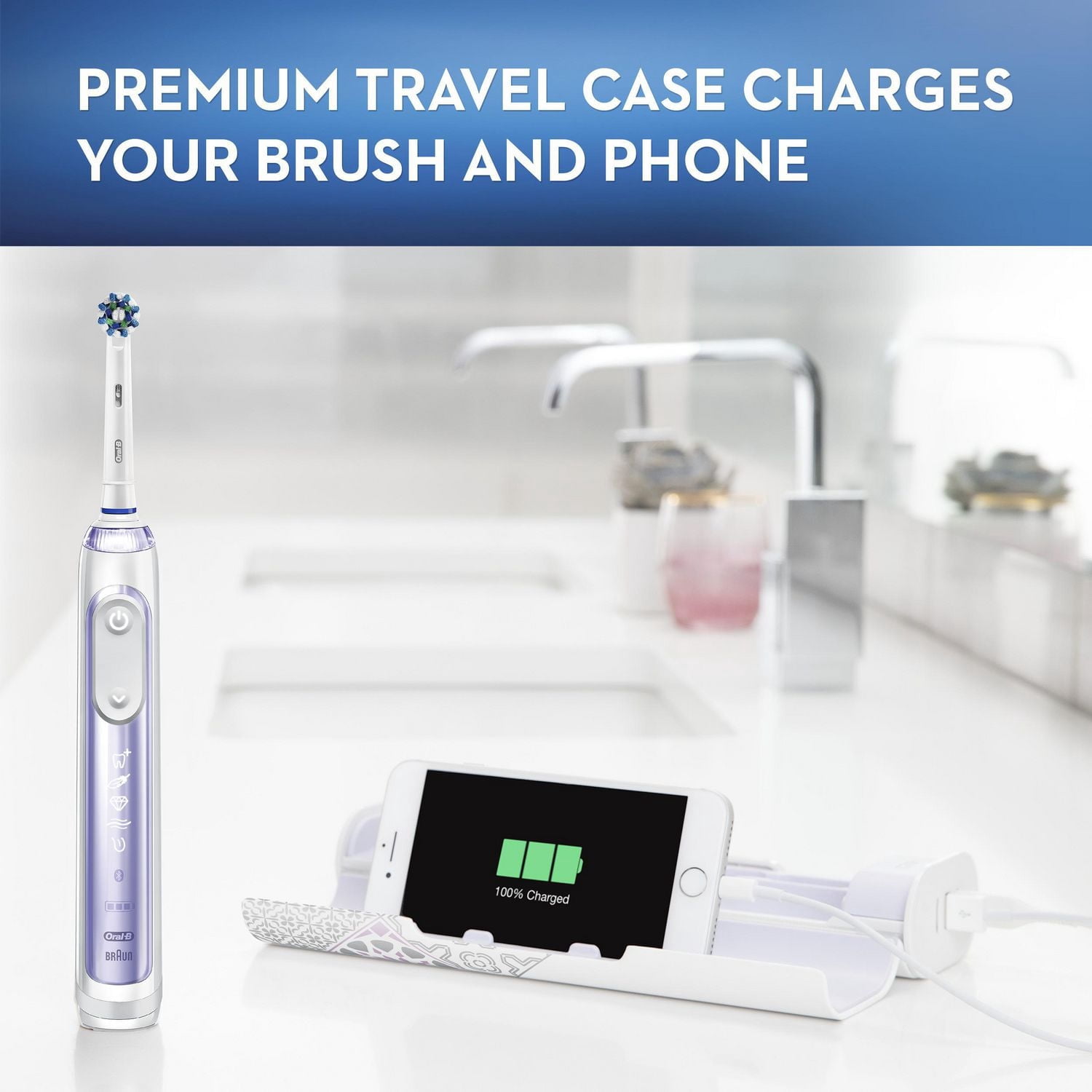 Brosse à dents électrique rechargeable Oral-B Genius X 10000 avec intelligence artificielle