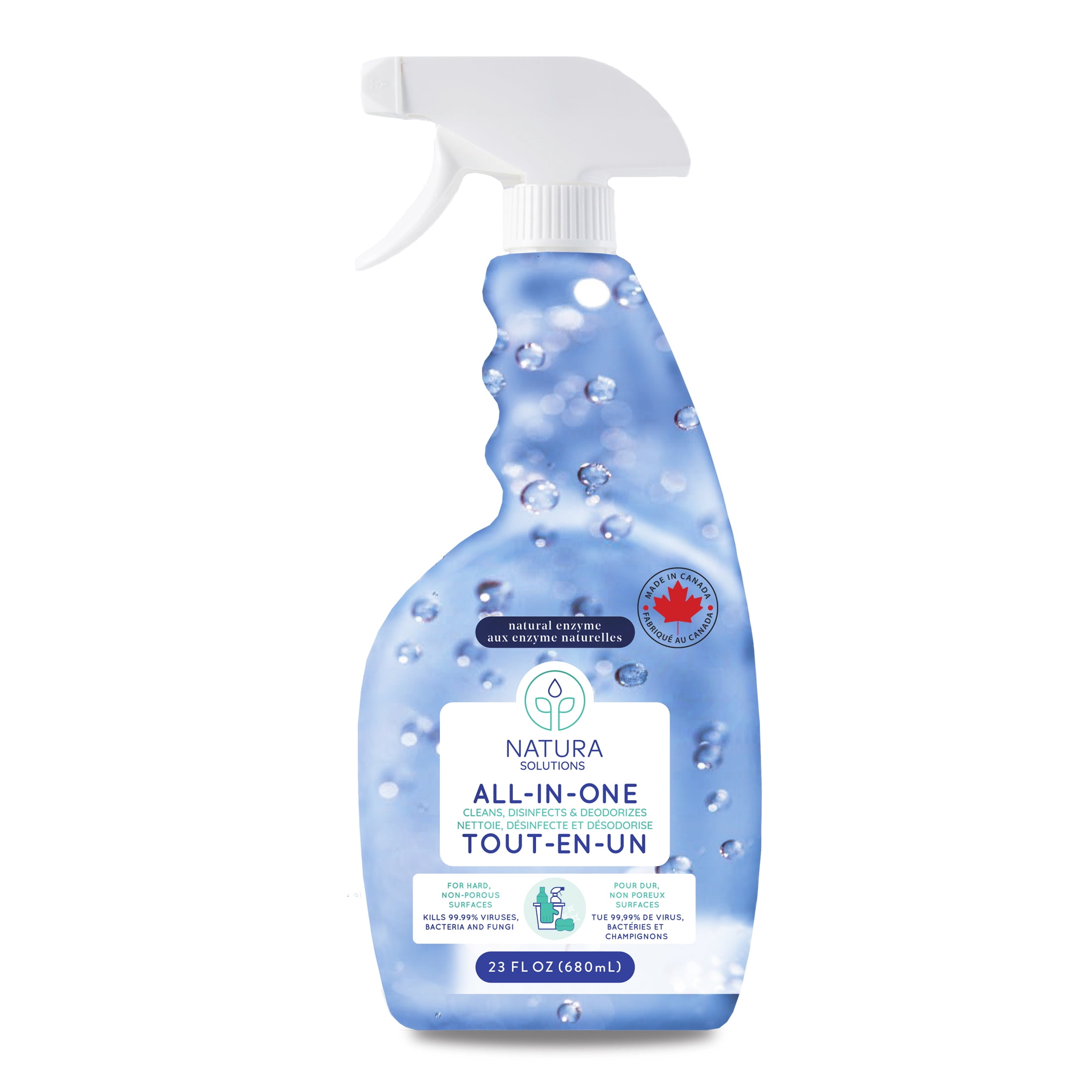 Natura Solutions, All-In-One Disinfectant Spray, Cleans, Disinfects & Deodorizes, Eucalyptus Essential Oil, 680 ml