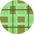 thumbnail image 1 of Ahgly Company Tapis d'Intérieur Ronds Transitionnels Verts Lavables à la Machine, 4 Pieds Rond, 1 of 7