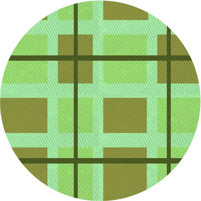 Ahgly Company Tapis d'Intérieur Ronds Transitionnels Verts Lavables à la Machine, 4 Pieds Rond