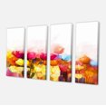 thumbnail image 2 of Yellow Pink Red Tulips on White - Large Floral Canvas Artwork, 2 of 3