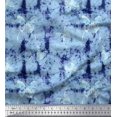 thumbnail image 1 of Soimoi Blue Rayon Fabric Insect & Texture Print Fabric by The Yard 42 Inch Wide, 1 of 2