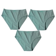 EGNMCR Women's Cotton Underwear, High Waist Breathable Briefs, Soft Underpants, Ladies Stretch Panties 3PC Women Everyday Solid Color Ventilate High Waist Elastic Underwear Panties Women Underwear