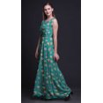 thumbnail image 4 of Bimba Robe Longue Sans Manches pour Femmes à Imprimé Feuilles Style Chic Maxi-Robe - Grande, 4 of 6