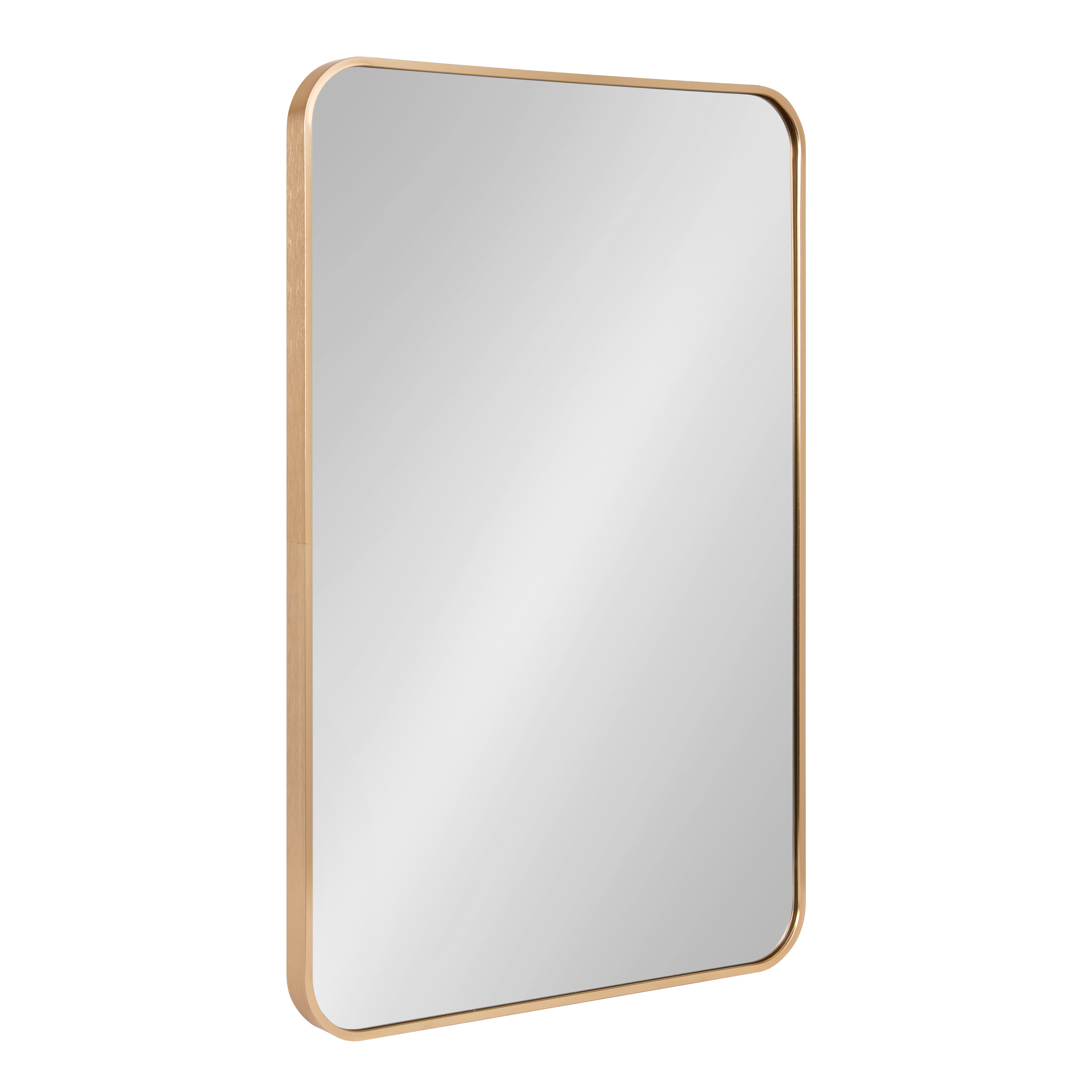 Kate and Laurel Zayda Radius Rectangle Framed Wall Mirror, Gold 20x30