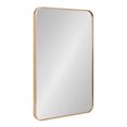 thumbnail image 1 of Kate and Laurel Zayda Radius Rectangle Framed Wall Mirror, Gold 20x30, 1 of 9