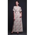 thumbnail image 2 of Bimba Rayon European Ash Seeds Leaves Ladies Long Gown Boho Beach Cocktail Party Maxi SlitDress-Medium, 2 of 6