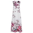 thumbnail image 4 of Leutsin Robe Longue Décontractée pour Femme, Robe Longue Sans Manches à Motif Floral Rayé, 4 of 8