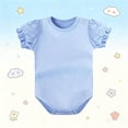 thumbnail image 2 of Baby Girl Summer Dress Short Sleeve Romper Off Shoulder 95% Polyester 5% Spandex, 2 of 7