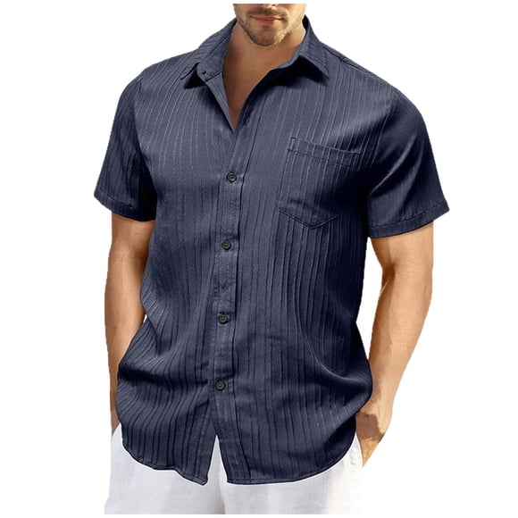 Men Casual Dress Shirt Buttondown Shirt Men Beach Shirt Men Shirts Short Sleeve Men's Button Shirts Mens Summer Shirts