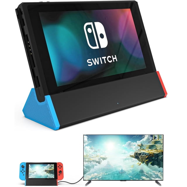 TV Docking Station for Nintendo Switch/Switch OLED, Portable Switch Dock 4K HDMI TV Adapter/High Speed USB 3.0 Ports