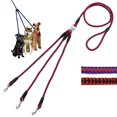 thumbnail image 4 of Pet Dog 3 Way Nylon Woven Coupler Traction Leash 3 Small Dogs Walking Leader, 4 of 8