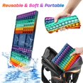 thumbnail image 3 of Roofei Big Pop Game Fidgets Toys Set, Rainbow Chess Board Simple Dimple Fidget Popper for Parent-Child Time, Simple Dimple Fidget Popper for Kid, Interactive Jumbo Stress Relief Figetget Toy, 3 of 6