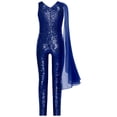 thumbnail image 3 of Kaerm Combinaison Short à Paillettes pour Fillette Sans Manches Tenue de Danse Bal une Pièce Justaucorps pour Fête Bleu Marine 10, 3 of 5
