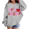thumbnail image 1 of FAOWME Chandail en Molleton Graphique pour Filles Col Rond Manches Longues Mignon Épaule Tombante Chandail Gris 6-7 Ans, 1 of 6