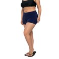 thumbnail image 4 of Womens Plus Size Swim Shorts Solid High Waisted Boyleg Swim Bottoms, 4 of 7