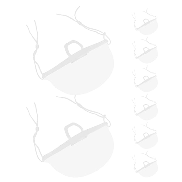 KAKOWELY 8PCS Clear Mouth Mask Food Serving Cooking Protection Mask Reusable Anti-Fog Transparent Shield for Chefs Restaurants and Hotel Catering,5.51X"X3.94"X1.77"
