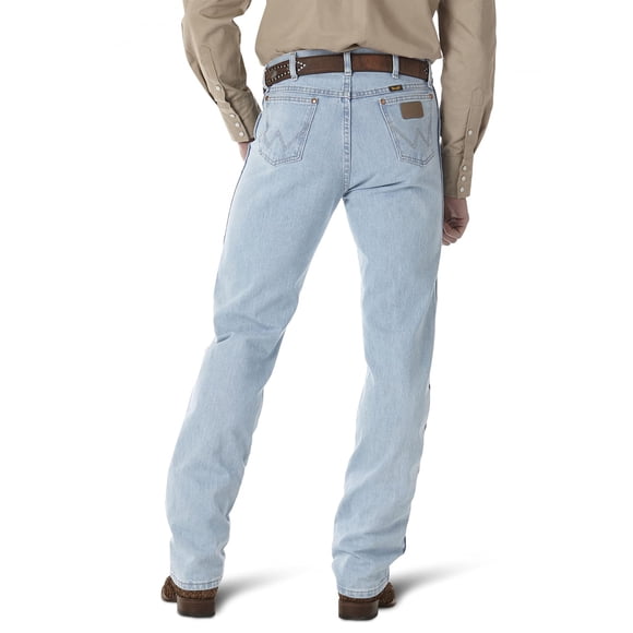 Wrangler Jean pour Homme 13MWZ Coupe Cowboy Ajustement Original, Boucle Dorée Délavée, 32W x 34L