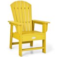 thumbnail image 5 of Gymax Ensemble de 2 Chaises Adirondack de Patio pour Enfants Fauteuil Chaise d'Extérieur Résistante aux Intempéries Jaune, 5 of 5