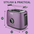 thumbnail image 2 of Sencor STS-6053VT 2-Slice Premium Metallic Toaster with Digital Button and Toaster Rack (Violet), 2 of 4