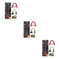 thumbnail image 3 of tredstone 5x USB 3 Rehausseur Carte VER009S Or PCI-E 1x à 16x Alimenté 60cm PCIe Rallonge Fente Rouge+fil Rouge 3Ensemble, 3 of 6