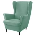 thumbnail image 1 of CHOK 2024 Wing Chair Slipcover Chair Covers For Wingback Chairs Stretch Sofa Cover Furniture Protector Couch Soft With Elastic Bottom-Pink-Chair Cover, 1 of 6