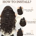 thumbnail image 2 of Thinsony High Temperature Fiber Long Wavy Clip-On Hair Extensions Soft Smooth Adjust Quantity For Best Look As shown 55CM, 2 of 6