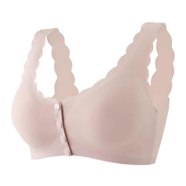 Timegard Bras for Women Front Closure Full-Support Smoothing Comfort Breathable Everyday Wireless Bra