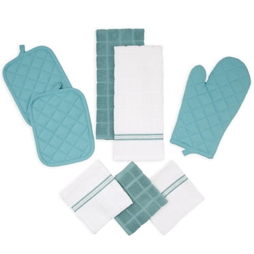 ENSEMBLE DE CUISINE MAINSTAYS – BLEU TOPAZE 8 PIÈCES