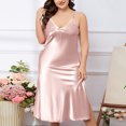 thumbnail image 1 of Chemises de Nuit pour Femmes Robe Décontractée Sans Manches Col en V Vêtements de Maison Slip Chemises Courtes, 1 of 1