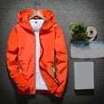 thumbnail image 2 of Pisexur Manteau de Pluie Imperméable pour Homme Léger à Capuche en Coquille Souple Imperméable Coupe-Vent Manteau Léger Fermeture Éclair Complète Randonnée Travail Voyage, 2 of 5