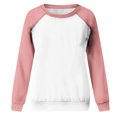 thumbnail image 4 of AherBiu Chandails à Col Rond pour Femmes, Hauts à Manches Longues, Hauts à Blocs de Couleur pour Sorties, T-Shirts d'Entraînement, 4 of 7