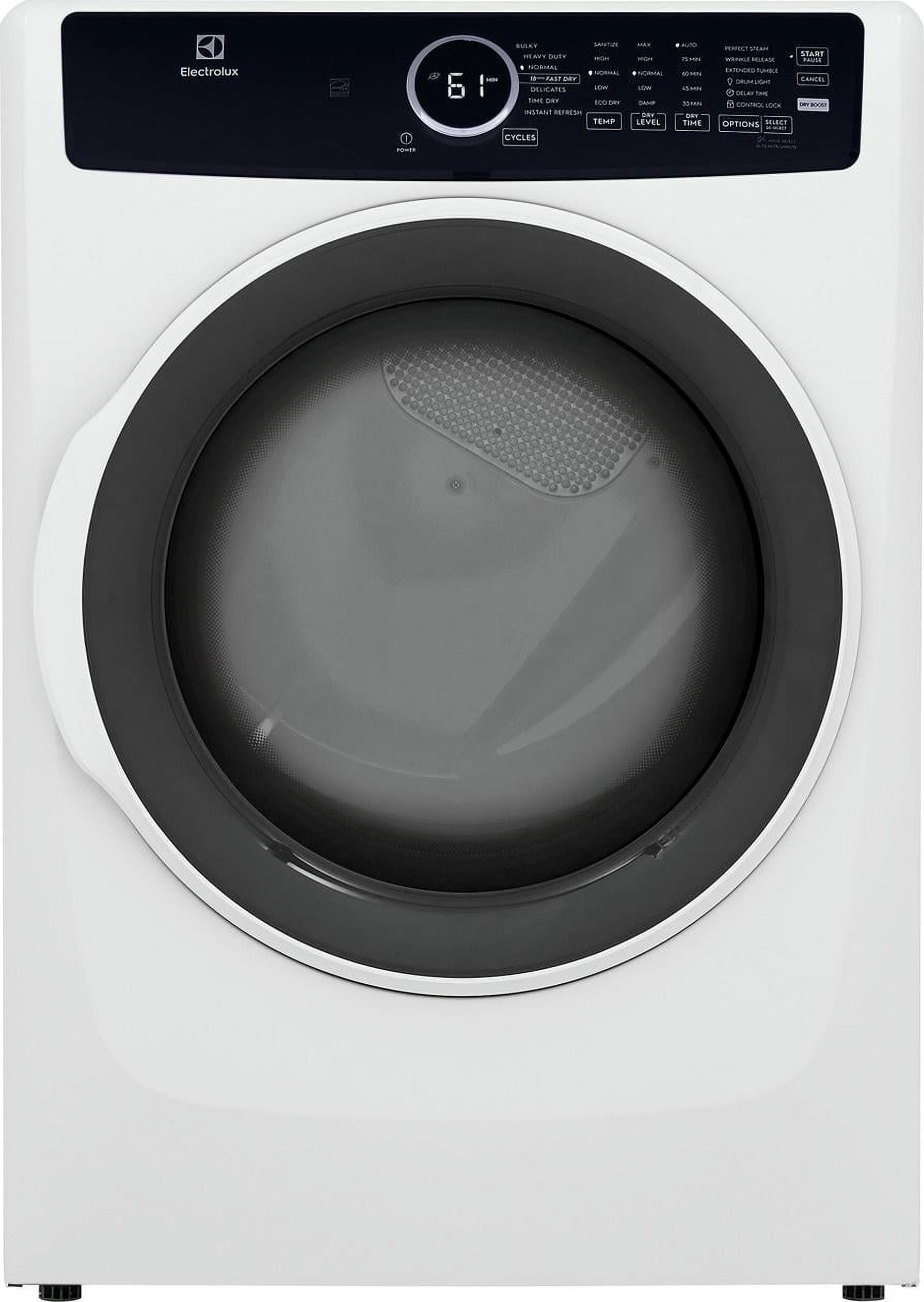 Electrolux Front Load Perfect Steam Electric Dryer with Instant Refresh, 8.0 Cu. Ft.