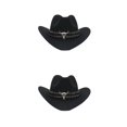 thumbnail image 4 of Decodeary Western Outback Cowboy Hat Channel Inner Cowboy Classic Hat Large Brim Provides black 2Set, 4 of 6
