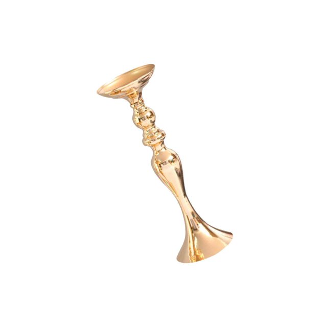 facefd Long Stand Metal Candle Tea Light Holder Candlestick Flower Vase Gold-M