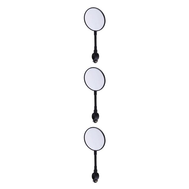 fastboy Bike Rearview Mirror Universal Handlebar Safe Flexible Wide Angle Wear-resistant Lightweight Rear Back View Mirror Black 8.5cm 3Set