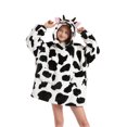 thumbnail image 2 of Faithtur Universal Warm Hooded Sweater Fashion Printing Mink Wool Home Clothes, 2 of 6
