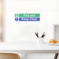 thumbnail image 3 of 5pcs Fire Exit Keep Clear Safety Compliance Label Adhesive Fire Exit Door Signs Durable Do Not Block Door Signs For Office Mall School Emergency Exit Indicators, 3 of 5