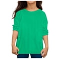 thumbnail image 3 of Chandails pour Adolescentes pour Filles Chandail Vert à Manches Longues T-Shirt à Col Rond pour Filles T-Shirt en Coton pour Filles Taille 11-12 Ans Vêtements, 3 of 3