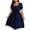 Dark Blue, variant on hotojiny Plus Size Dresses for Curvy Women Vintage Polka Dot Flowy A-Line Dress Elegant Puff Short Sleeve Tie Waist Cocktail Dress