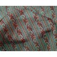 thumbnail image 4 of oneOone Silk Tabby Fabric Leaves & Floral Block Fabric Prints By Yard 42 Inch Wide, 4 of 5