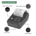 thumbnail image 3 of Wireless Thermal Printer,  Thermal Printer 58MM Paper Width High Speed  for Web Pages, 3 of 7