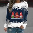 thumbnail image 1 of EGNMCR Chandail en Molleton de Noël pour Femmes T-shirt Imprimé d'Hiver Manches Longues Blouse Col Rond Hauts Décontractés, 1 of 4
