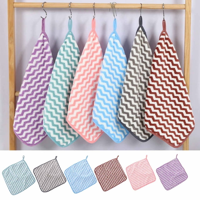 Meitianfacai 5 Pcs Kitchen Dish Towels, Super Soft and Absorbent Dish Cloth Set, Household Dishwashing Rags