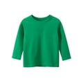 thumbnail image 1 of MIASHUI Kids Tops Toddler Girls Boys Basic Tee Long Sleeve Solid Color Undershirt,Green,8-9 Years, 1 of 2