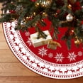 thumbnail image 4 of Christmas Tree Skirt Snowflake Reindeer Digital Christmas Tree Skirt Surround with Polyester Ornament Decoration Christmas Tree Decorations, 4 of 6