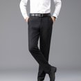 thumbnail image 1 of Meichang Pantalon Habillé pour Homme Pantalon Chino à Rayures Classiques Sans Repassage Pantalon Décontracté Haut de Gamme Taille Extensible Pantalon de Complet Coupe Ajustée Pantalon à devant Plat, 1 of 8