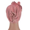 thumbnail image 3 of CEHVOM Women Solid Beading India Hat Muslim Ruffle Chemo Hat Beanie Wrap Cap, 3 of 5